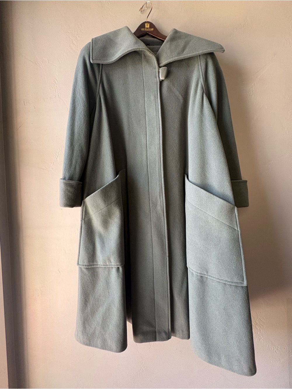 Moda Vintage Wool Light Teal Jacket ~ Size L/XL